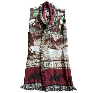 Bronco Billy’s NWT blanket vest. Cotton. One size. New. Unique. Western. Country
